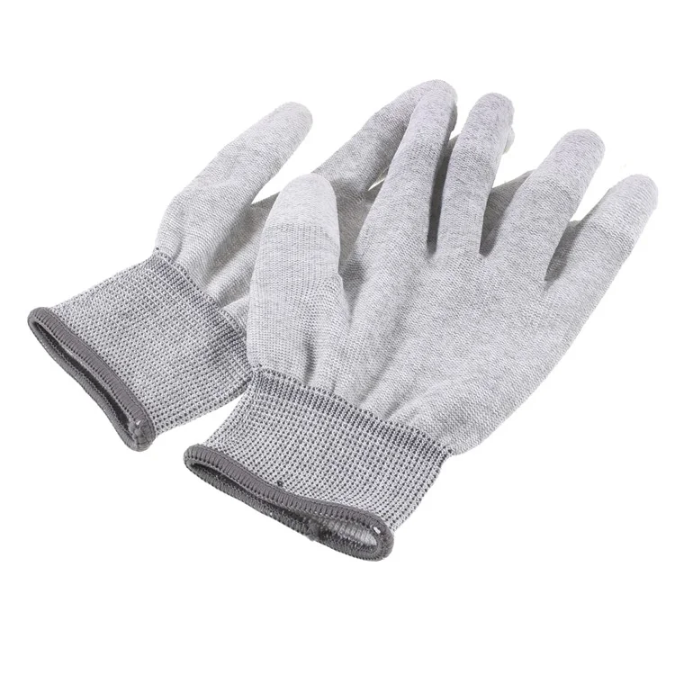 Top Fit pu Beschichtete Finger Anti-fingerabdruck Schnittschutzhandschuh Größe l.