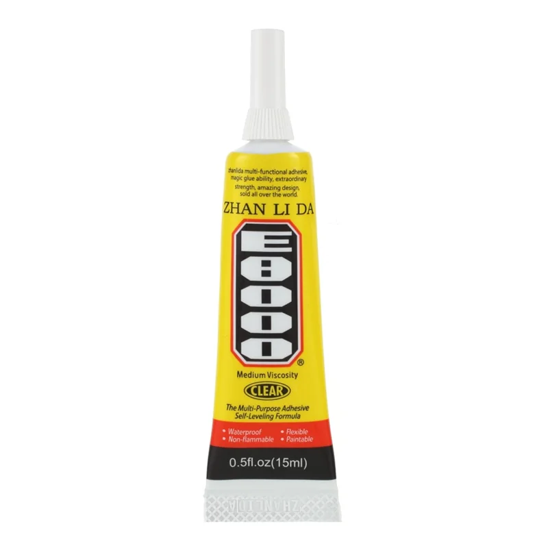 ZHANLIDA E8000 15ml Clear Adhesive Sealant Glue for DIY Diamond Clothes Shoes Phone Border Glue [MSDS Certification]