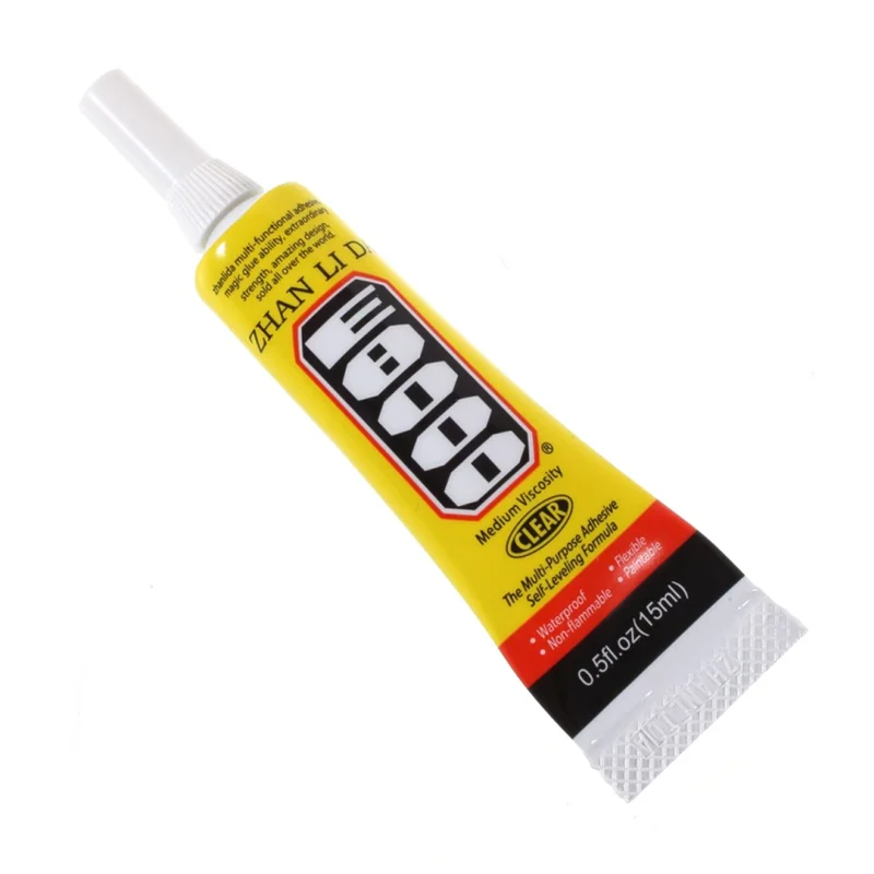 ZHANLIDA E8000 15ml Clear Adhesive Sealant Glue for DIY Diamond Clothes Shoes Phone Border Glue [MSDS Certification]