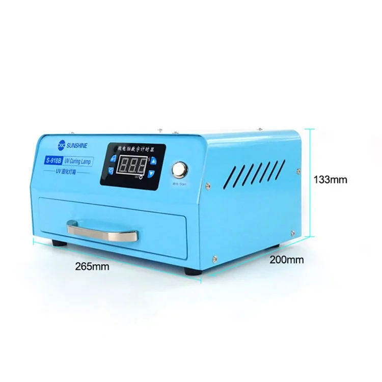 Sunshine S-918B Luce Ultravioletta Chiusa Schermo Curvo Coperchio Dello Schermo Di Colla Laminato OCA Strumento Di Riparazione Del Telefono Del Forno