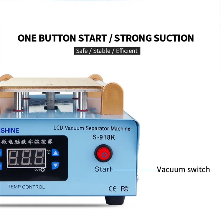 Sunshine S-918K 8,5-Zoll 110V / 220V LCD-Vakuumabscheidermaschine Mobiltelefonanzeigeglas Entfernen Von LCD-Bildschirm-Reparatur-Separator