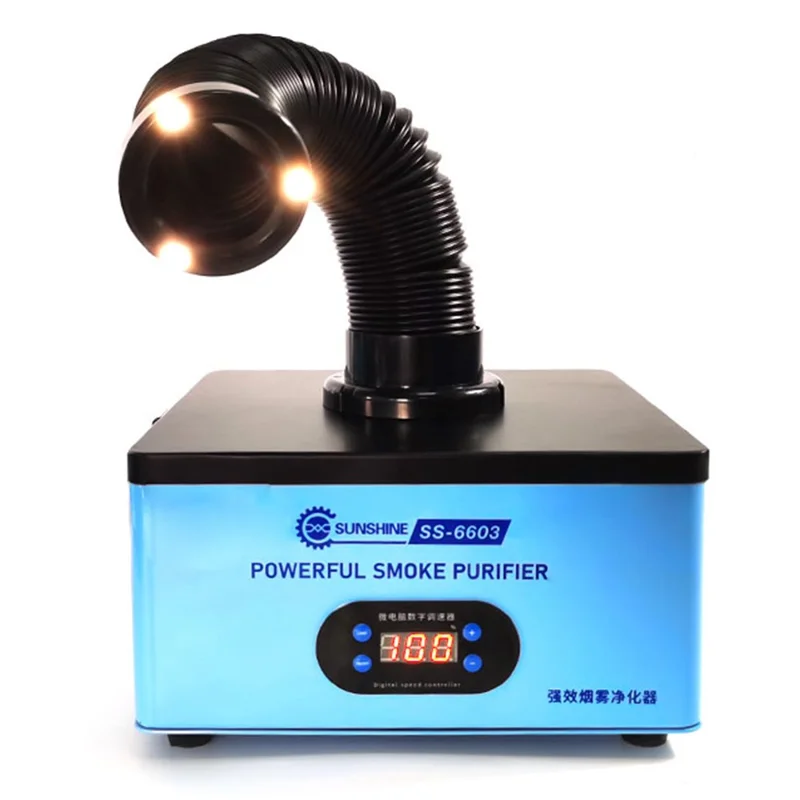 SUNSHINE SS-6603 Powerful Smoke Purifier Smoking Removal Instrument Strong Suction Smoke Extractor - UK Plug