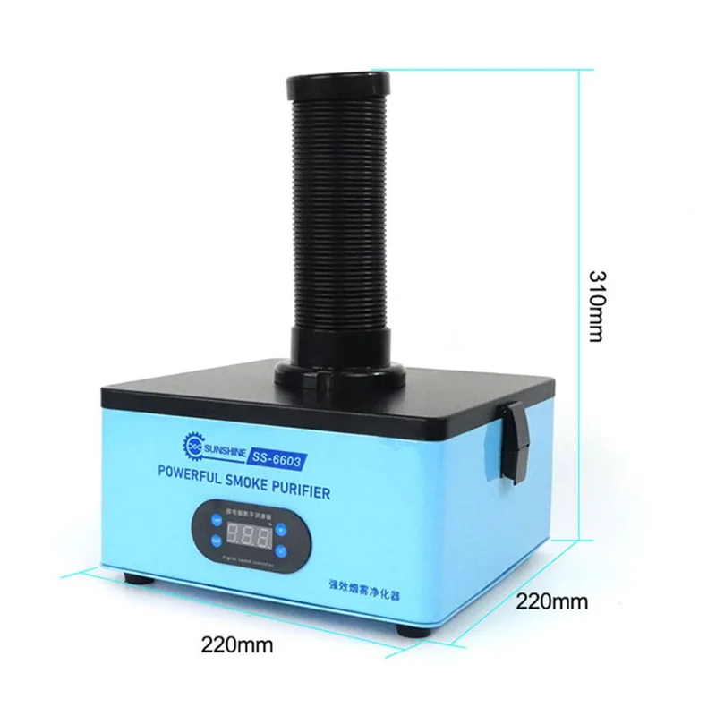 SUNSHINE SS-6603 Powerful Smoke Purifier Smoking Removal Instrument Strong Suction Smoke Extractor - UK Plug