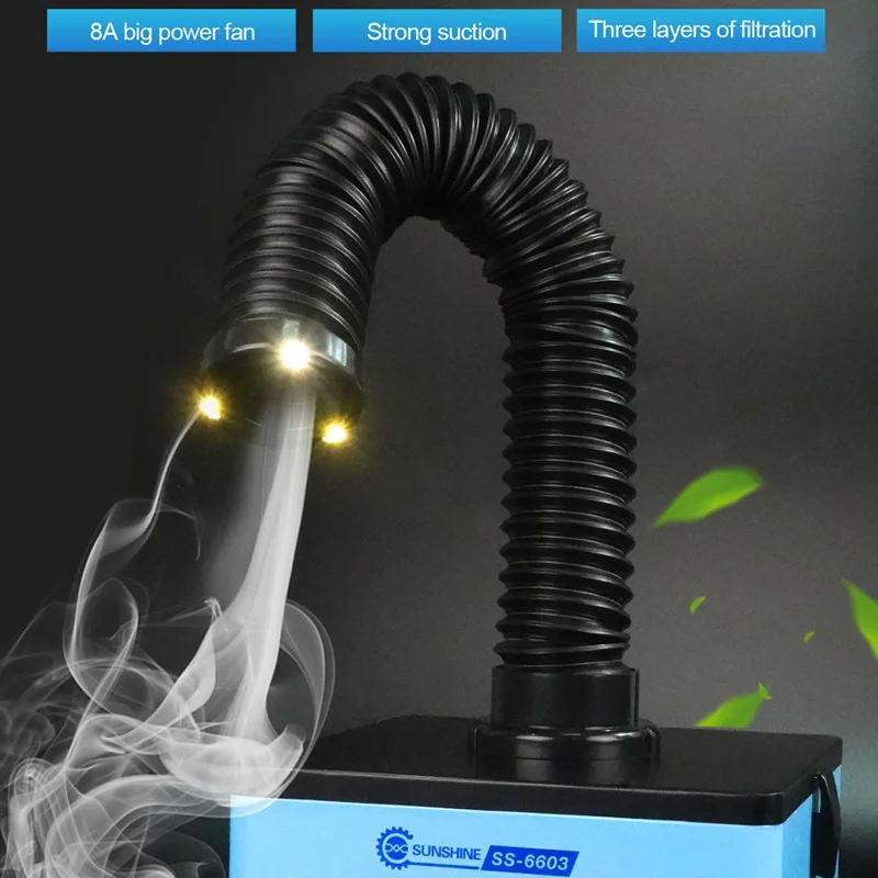 SUNSHINE SS-6603 Powerful Smoke Purifier Smoking Removal Instrument Strong Suction Smoke Extractor - AU Plug