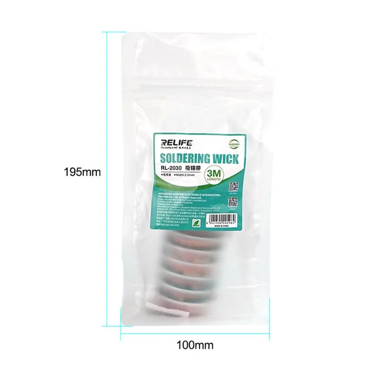 RELIFE RL-2030 Desoldering Wick Low Residue Solder Remover Tool Oxidation Resistant Effizientes Zinnentfernungswerkzeug