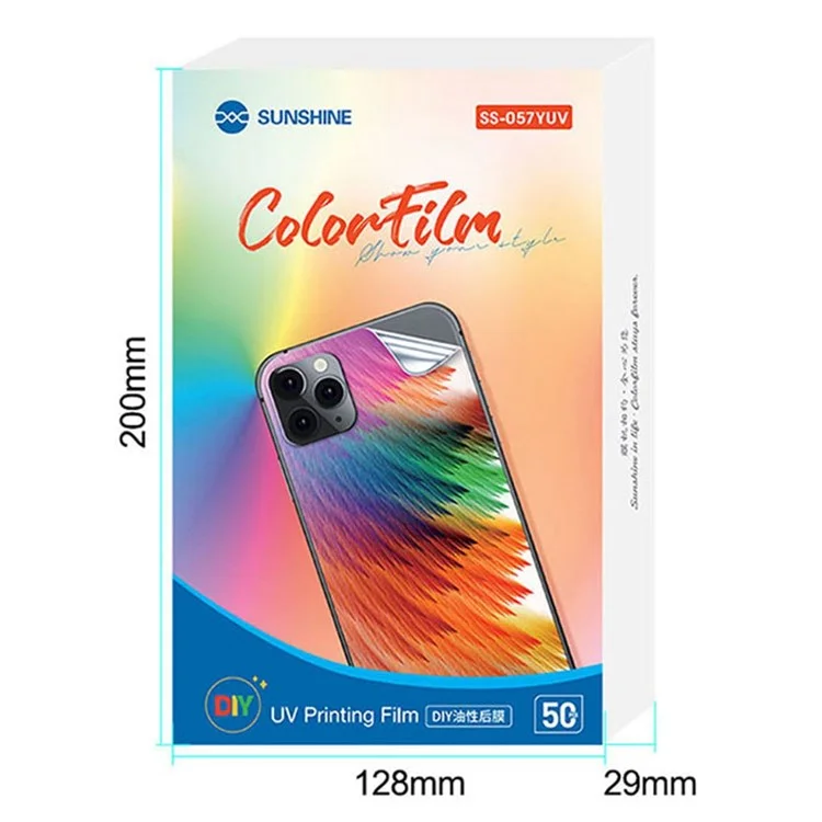 Sunshine SS-057YUV 50pcs/pack Flexible Ofiliness Protective Película Con Personalización ov Oily Para Máquina de Corte SS-890