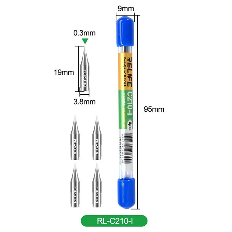 RELIFE RL-C210 Series Soldering Iron Tips Welding Head Replacement - RL-C210-I