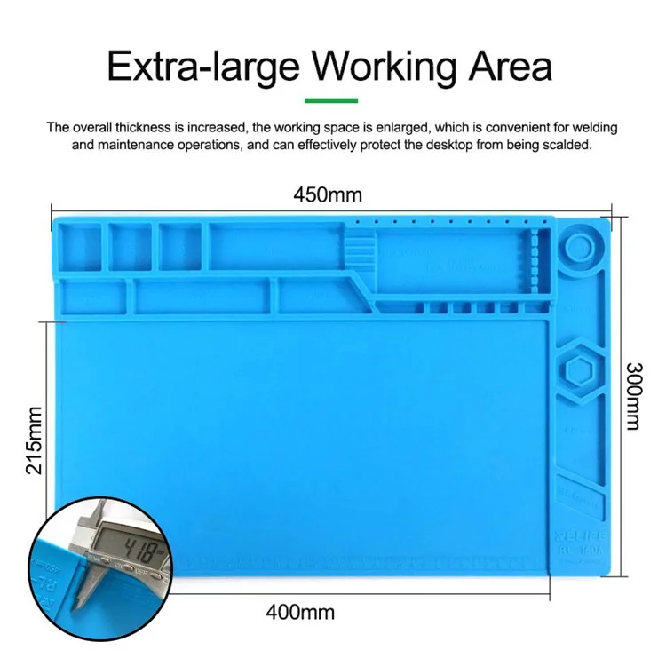 RELIFE RL-160A Silicone de Isolamento Solda Tapete Resistente ao Calor Pad para Reparo de PCB de Telefone