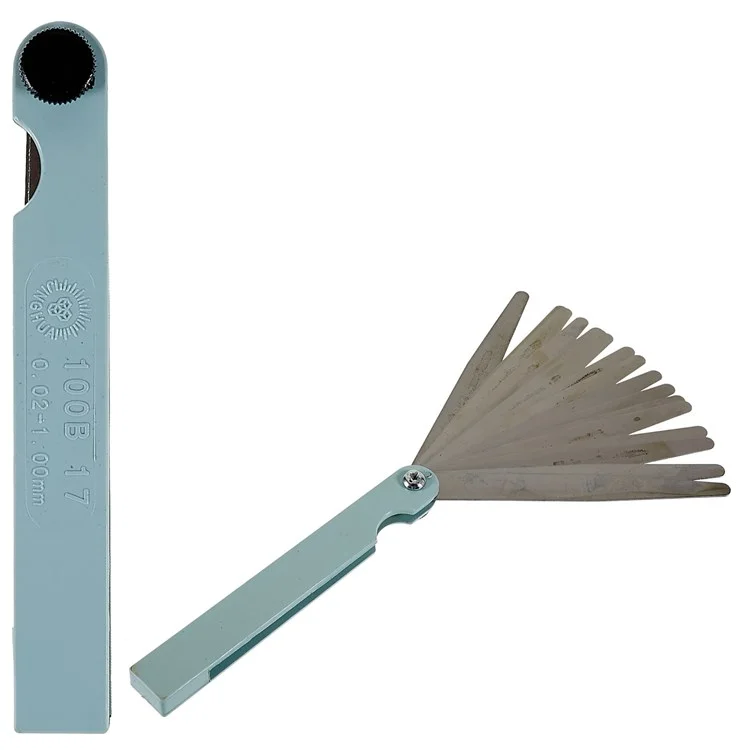 JING HUA 100B17 0.02mm-1mm 17 Cuchillas Espesor Medidor de Calibre Métrico Relleno Calibre Herramienta de Medición