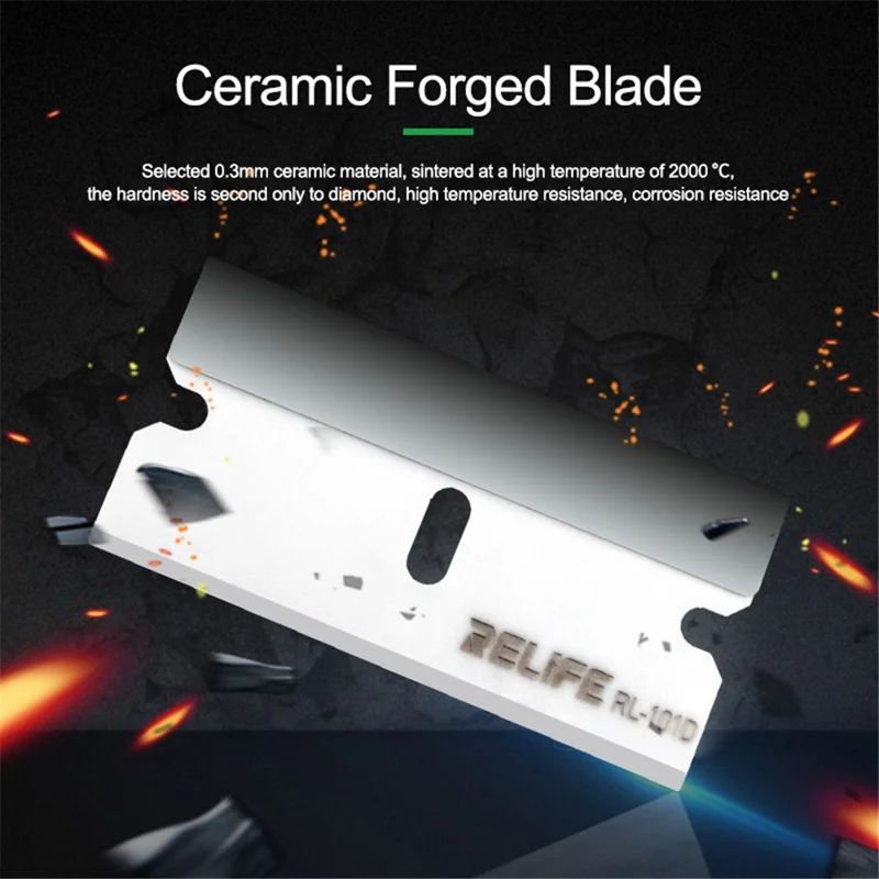 RELIFE RL-023A Preservative Screen Repair Blade High Hardness Ceramic Glue Remover for Mobile Phones