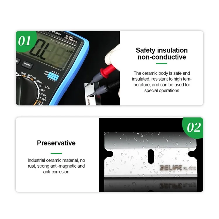 RELIFE RL-023A Preservative Screen Repair Blade High Hardness Ceramic Glue Remover for Mobile Phones