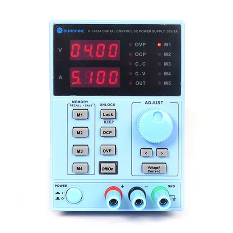 SUNSHINE P-3005A 30V 5A DC Laboratory Power Supply Digital Programmable Adjustable Voltage Regulator Switching Stabilizer Power Supply - EU Plug