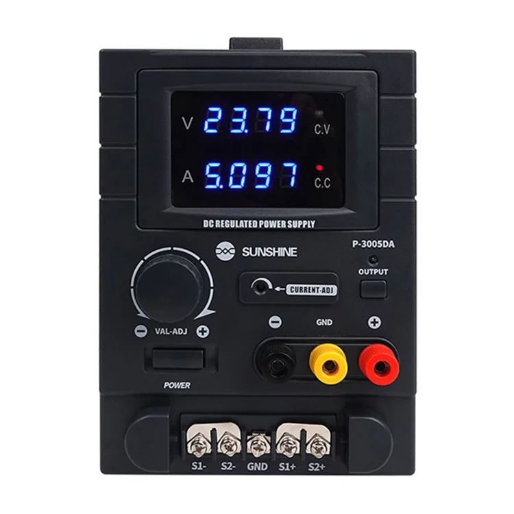 SUNSHINE P-3005DA 30V 5A 4 Digital Display Regulated Power Supply DC Mobile Phone Repair Intelligent Power Source - EU Plug