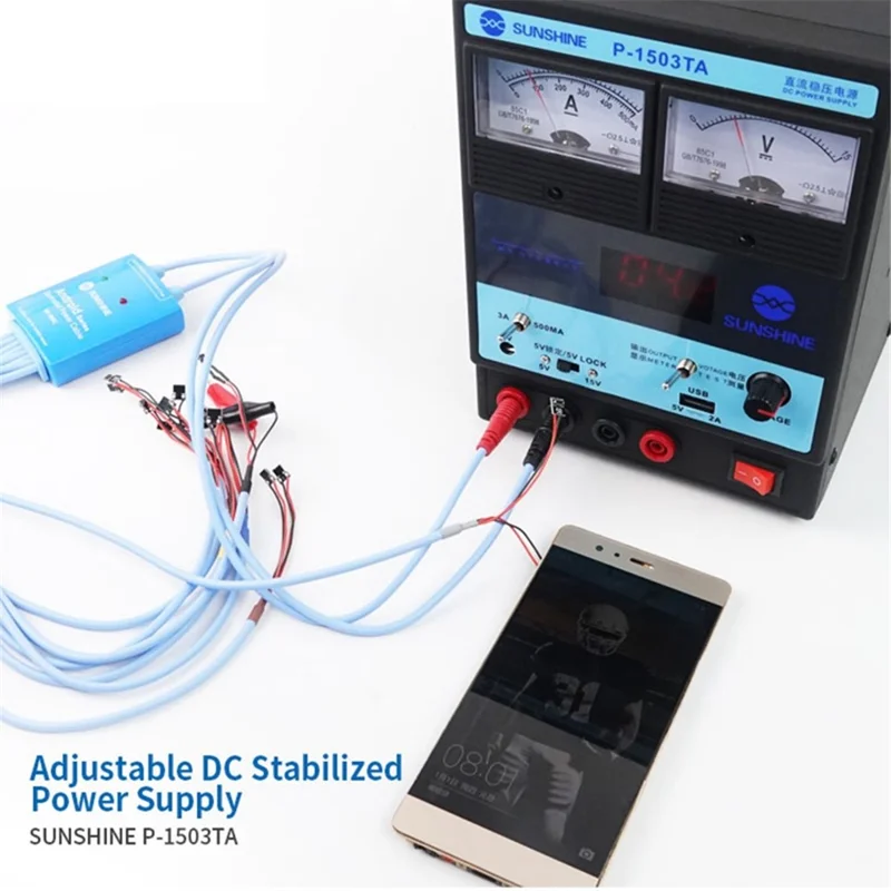 SUNSHINE P-1503TA 3A DC Regulated Power Supply Laboratory Test DC Power Supply Voltage Regulator Mobile Phone Repair Tool - US Plug
