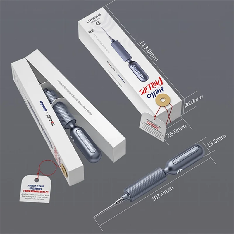 QIANLI 3D Screwdriver with Magnetic Bit Head Non-Slip Screwdriver Maintenance Repair Tool for Mobile Phones - Tri-point