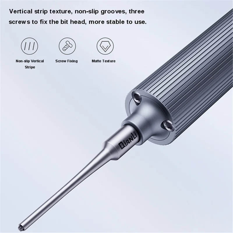 QIANLI 3D Screwdriver with Magnetic Bit Head Non-Slip Screwdriver Maintenance Repair Tool for Mobile Phones - Tri-point