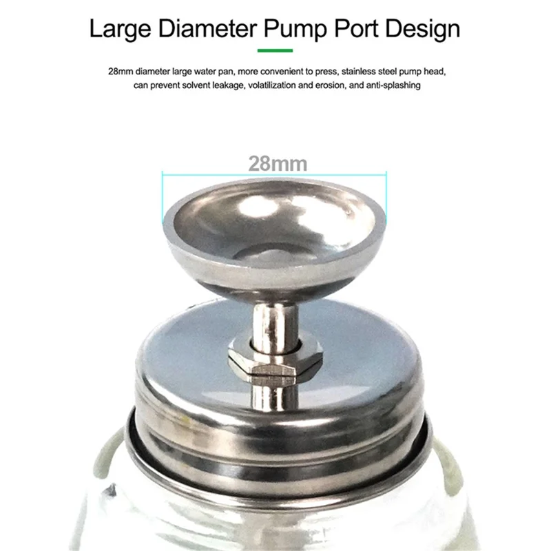 RELIFE RL-055 Empty Glass Water Bottle Copper Core Alcohol Bottle Metal Suction Pipe Pressing Type Automatic Water Bottle