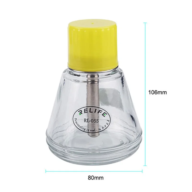 RELIFE RL-055 Empty Glass Water Bottle Copper Core Alcohol Bottle Metal Suction Pipe Pressing Type Automatic Water Bottle