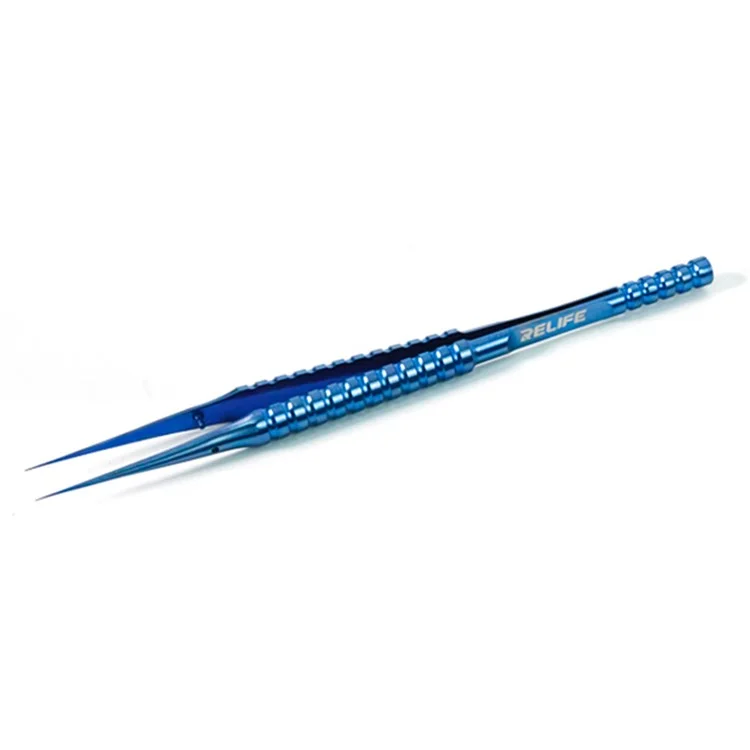 RELIFE RT-11B Straight Tip Tweezers Titanium Alloy 0.15mm Tip Precision Tweezers Professional Maintenance Tool