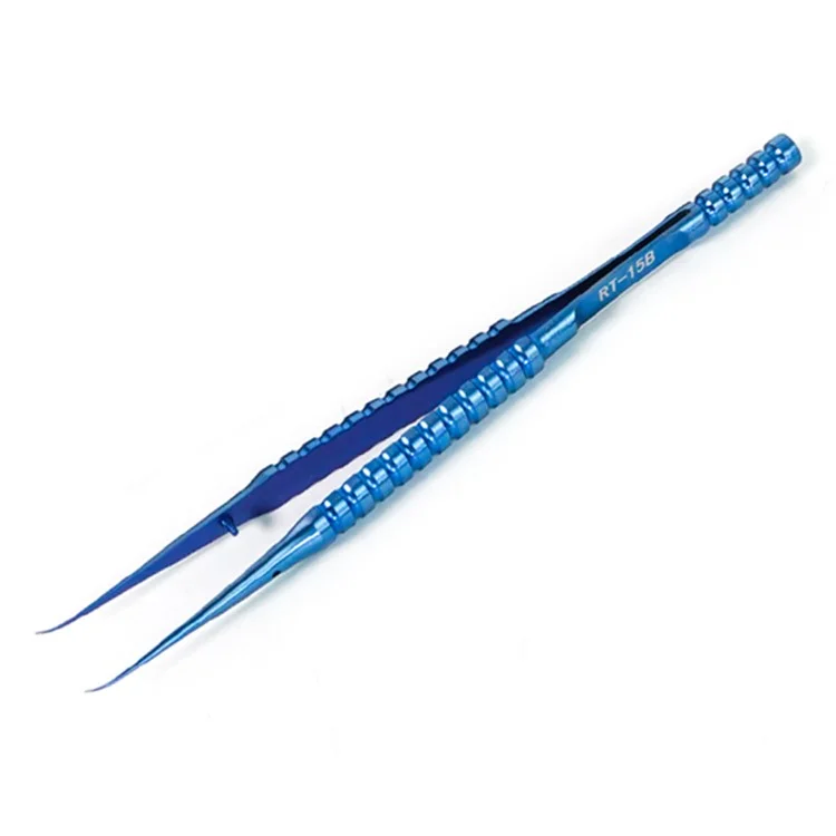 RELIFE RT-15B Curved Tip Tweezers Titanium Alloy 0.15mm Tip Precision Jump Wire Tweezers Hand Tool