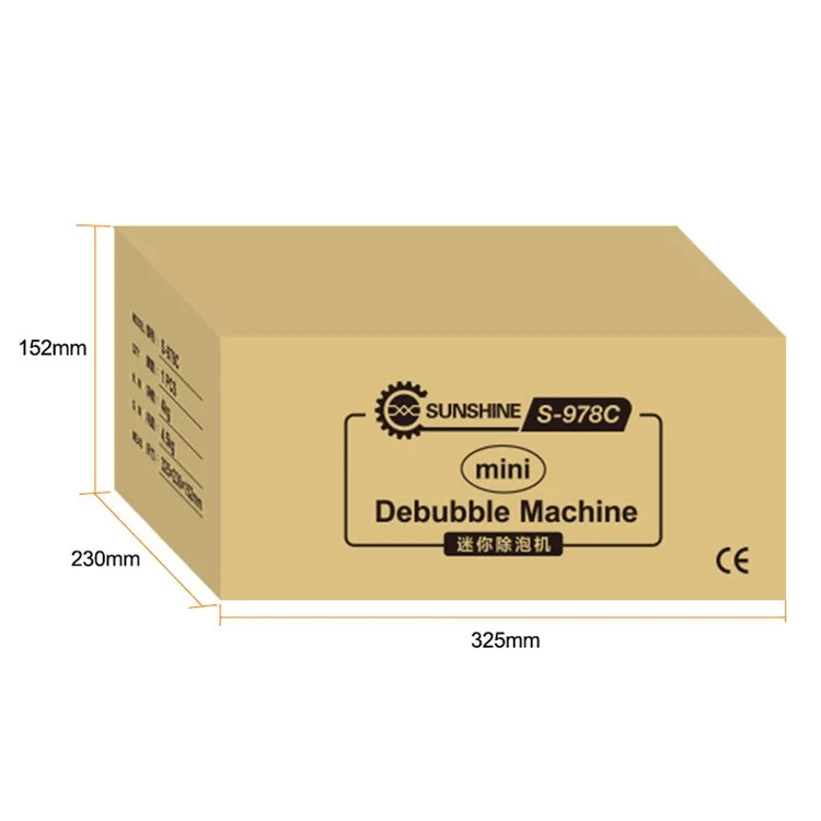 SUNSHINE S-978C Mini LCD Defoaming Bubble Remover Machine LCD Refurbishment Debubbler - Enchufe del Reino Unido