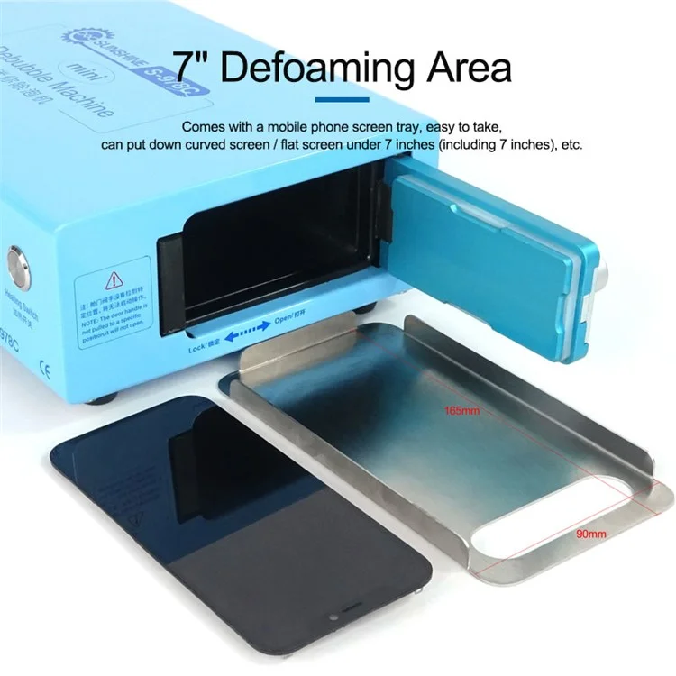 SUNSHINE S-978C Mini LCD Defoaming Bubble Remover Machine LCD Refurbishment Debubbler - Enchufe del Reino Unido