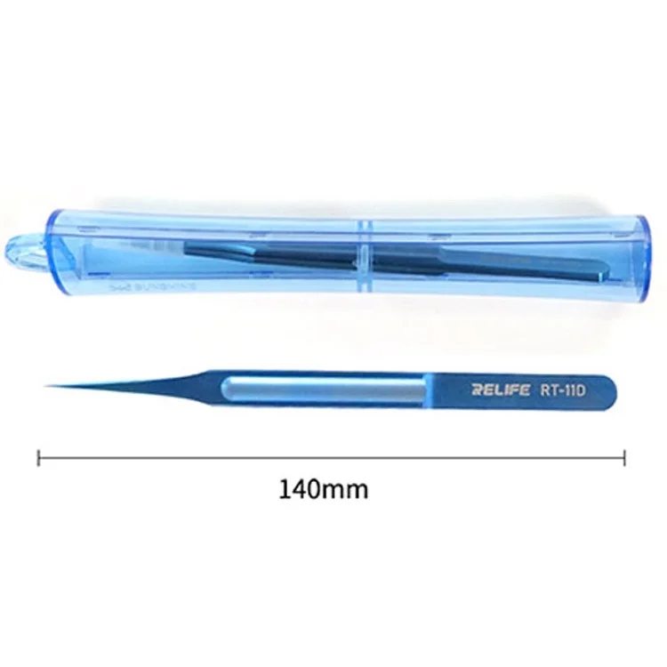RELIFE RT-11D Ultra-lightweight Precision Tweezers Titanium Alloy Maintenance Tools for Mobile Repair - Straight Tip