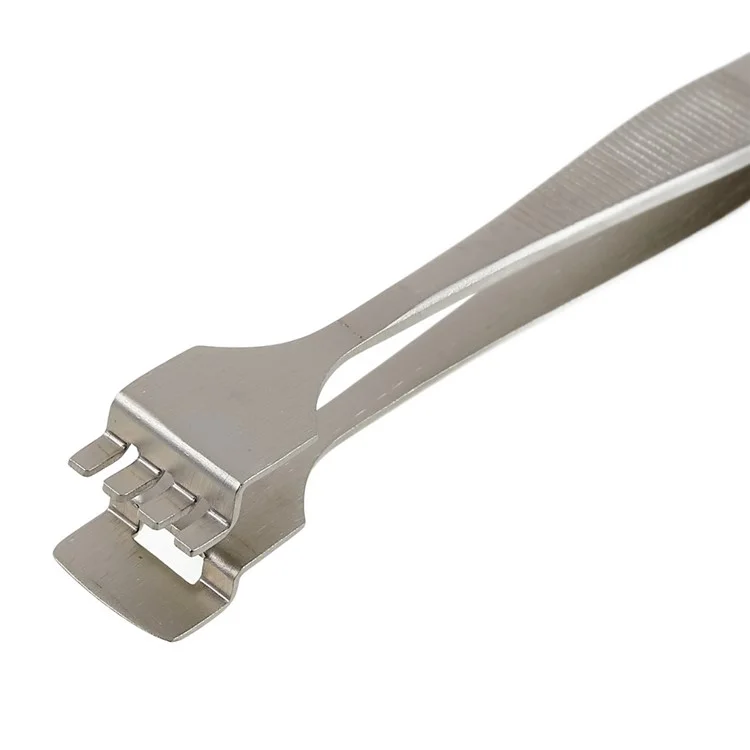 Bester BST-91-4T 1,2 cm Zahnförmiger Kristallwafer Pinzetten Edelstahl Wartung Reparaturwerkzeug Antistatik Modellherstellung Tool