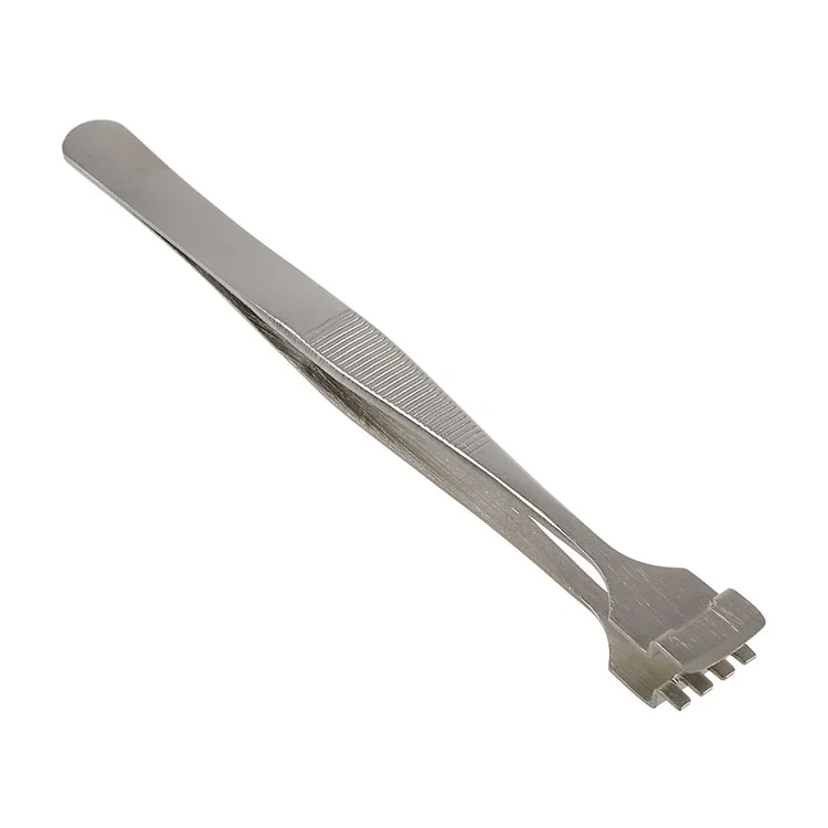 Bester BST-91-4T 1,2 cm Zahnförmiger Kristallwafer Pinzetten Edelstahl Wartung Reparaturwerkzeug Antistatik Modellherstellung Tool