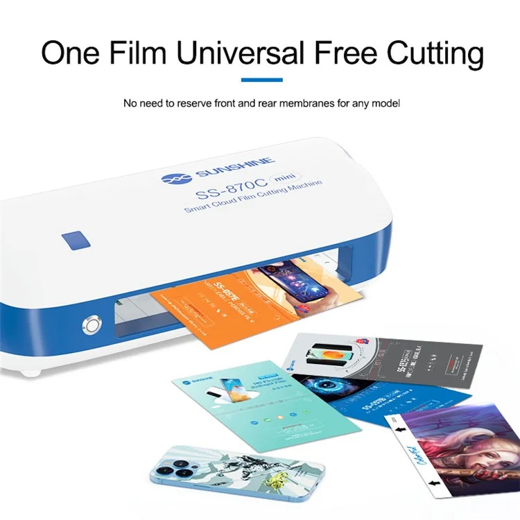 SUNSHINE SS-870C Mini WiFi DIY Smart Hydrogel Film Cutting Machine Intelligent Cloud Cutter Phone Screen Film Slicing for Devices Under 11 Inches - EU Plug