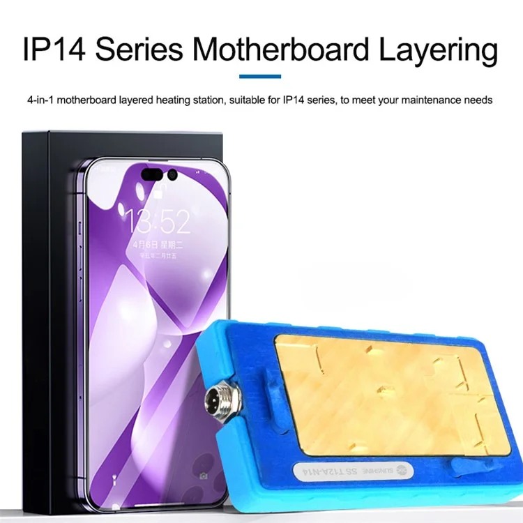 SUNSHINE SS T12A-N14 Motherboard Layering Heating Table for iPhone 14 / 14 Plus / 14 Pro / 14 Pro Max 4-in-1 Motherboard Repair Heating System Preheating Welding Platform