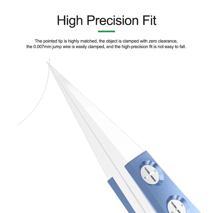 RELIFE RT Precision Ceramic Tweezers Titanium Alloy High Temperature Resistant Tweezers - RT-11E