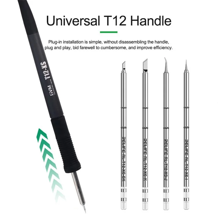 RELIFE RL-T12-XS Spleeringeing Iron Tips Tips Замена Инструмента Для Пайки Серии T12 - RL-T12-XS-I