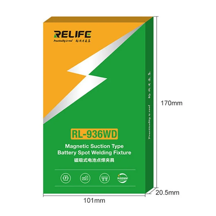 RELIFE RL-936WD Magnetic Spot Welding Fixture Locating Plate Portable Welder Battery Repair Tool for iPhone Battery Chip Replacement and Protection