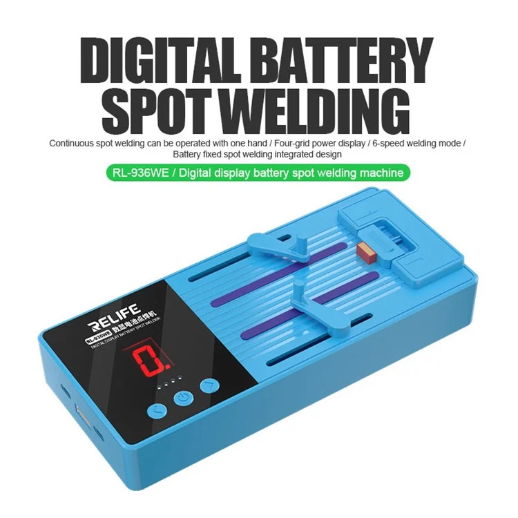 Relife RL-936WE Batterie Mini Spot Welder Portable Mini Spot 6 Gear Réglable Pertuor DIY Spot Spot Welding With Nickle Feuille