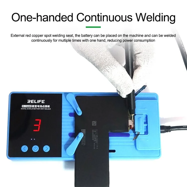 Relife RL-936WE Batterie Mini Spot Welder Portable Mini Spot 6 Gear Réglable Pertuor DIY Spot Spot Welding With Nickle Feuille