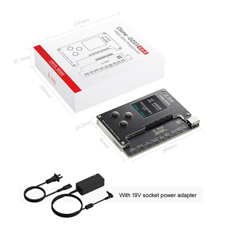 Mega-idea Clon Dz03 Sin Desmontaje Programador de Reparación de Matriz de Puntos Para el Teléfono X-12 Mini Identificación de la Cara Prueba de Cable de Flexión Leer Escritura