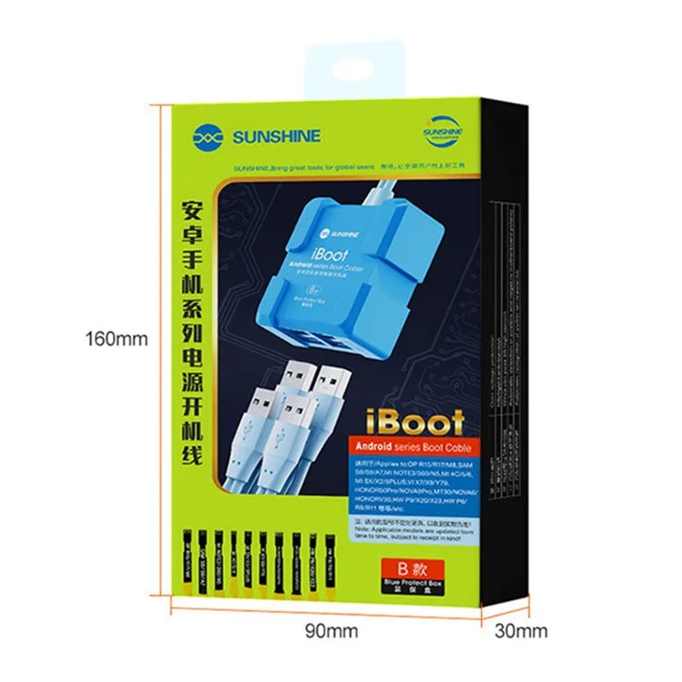 SUNSHINE iBoot B Android Mobile Phone Power Cord Anti-burn Phone Boot Cable
