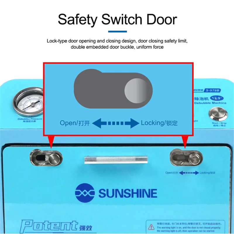 SUNSHINE S-978B Übergroßer Entschäumer-Maschine für 12,9-Zoll-Bildschirm-Aufarbeitung Entschäumer-Maschine - US-Stecker