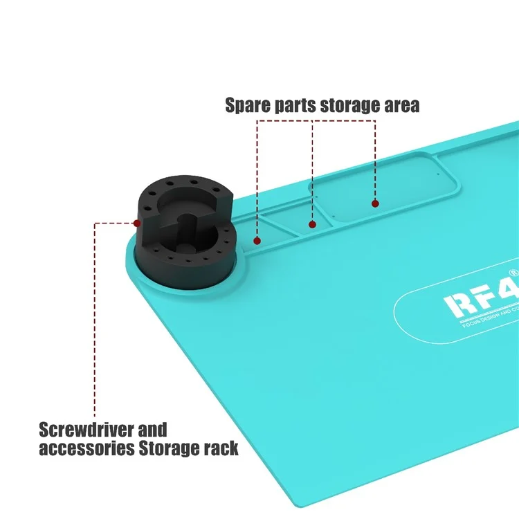 RF4 RF-PO15 Celo Celo Celo Clat Chefencido Silicone Hatemente Atualização Tapa de Manutenção Com Suporte de Armazenação Para BGA Solda Solda Estação de Solda