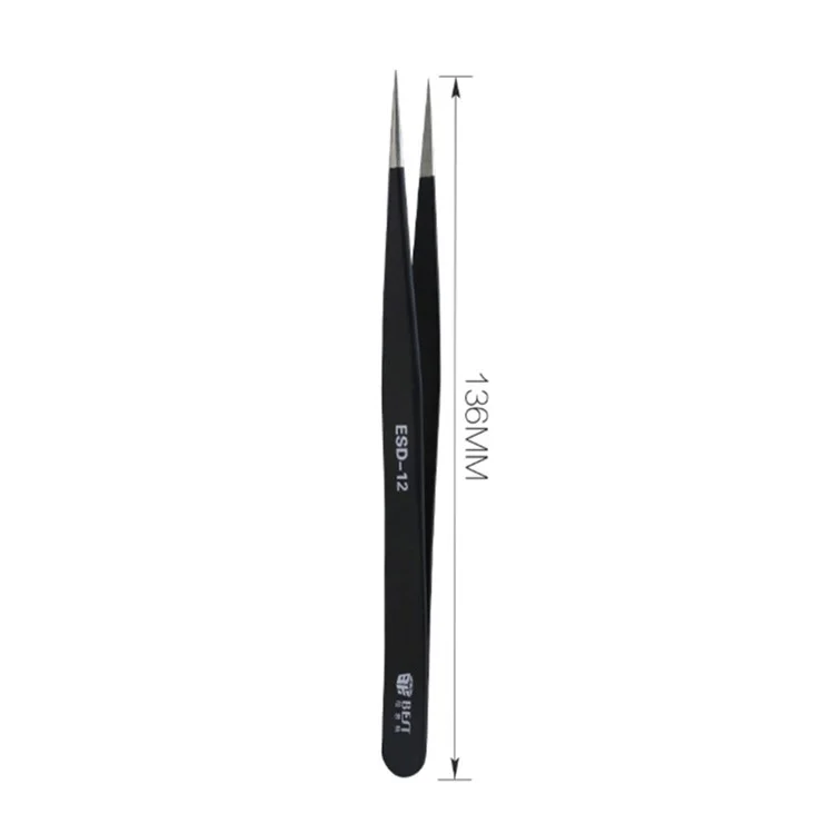 BEST 9Pcs Precision Tweezers Set Anti-Slip Metal Tweezers Kit Multi-Standard Tweezers for Lab, Electronics, Jewelry
