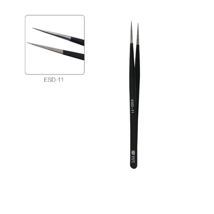 BEST 9Pcs Precision Tweezers Set Anti-Slip Metal Tweezers Kit Multi-Standard Tweezers for Lab, Electronics, Jewelry