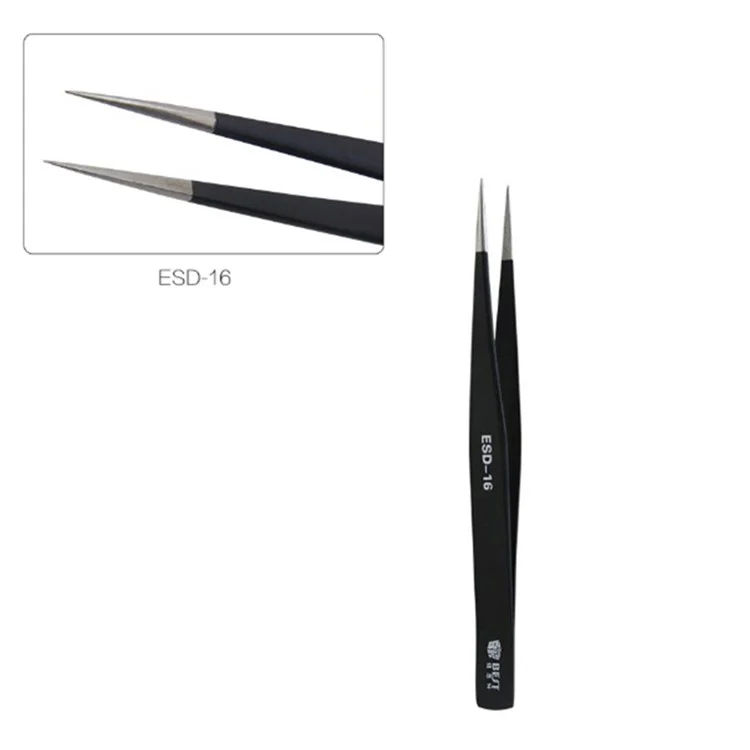 BEST 9Pcs Precision Tweezers Set Anti-Slip Metal Tweezers Kit Multi-Standard Tweezers for Lab, Electronics, Jewelry