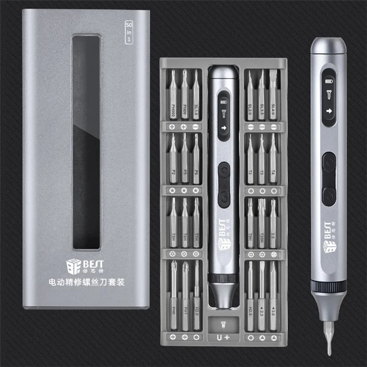 BEST BST-9933A Electric Precision Screwdriver Set with 48 Bits, Screwdriver Repair Tools Kit