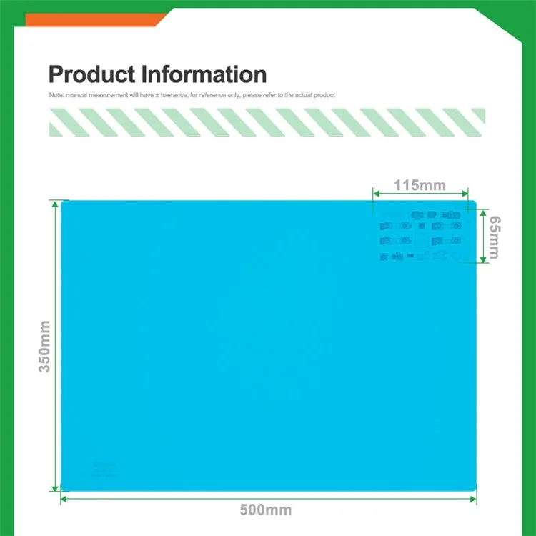 Lifide RL-004FA Solda Mat Silicone Silicone Hig-tematemant Reparo de Isolado de Reparo Pantel