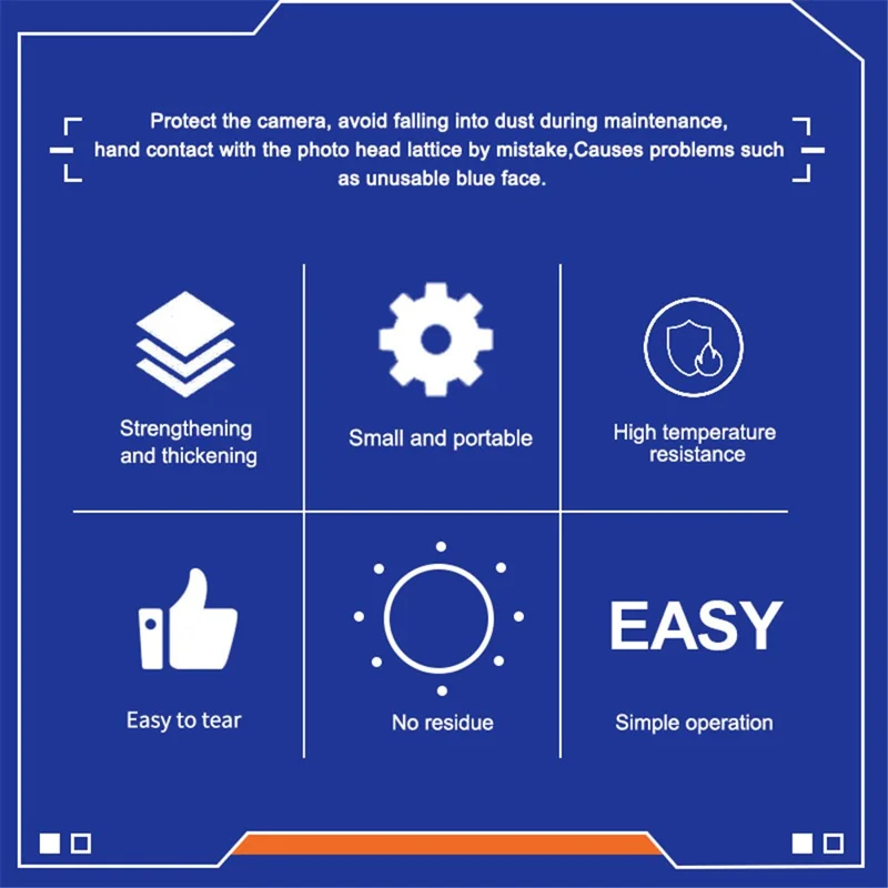 SUNSHINE 100Pcs / Hoja 7mm Reparación de cámara de teléfono móvil Protector de matriz de puntos infrarrojos