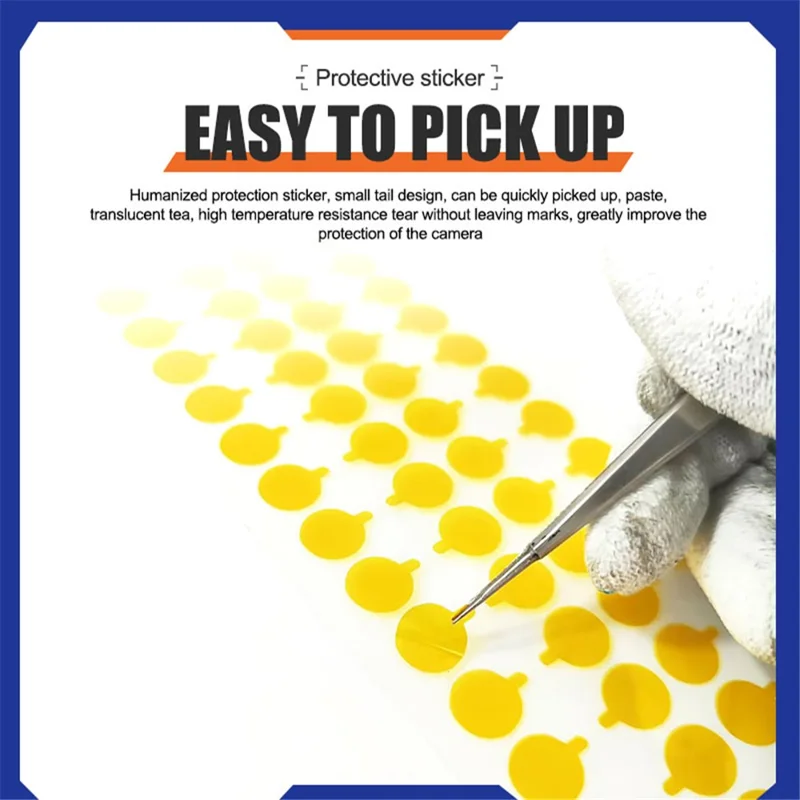 SUNSHINE 100Pcs / Hoja 7mm Reparación de cámara de teléfono móvil Protector de matriz de puntos infrarrojos