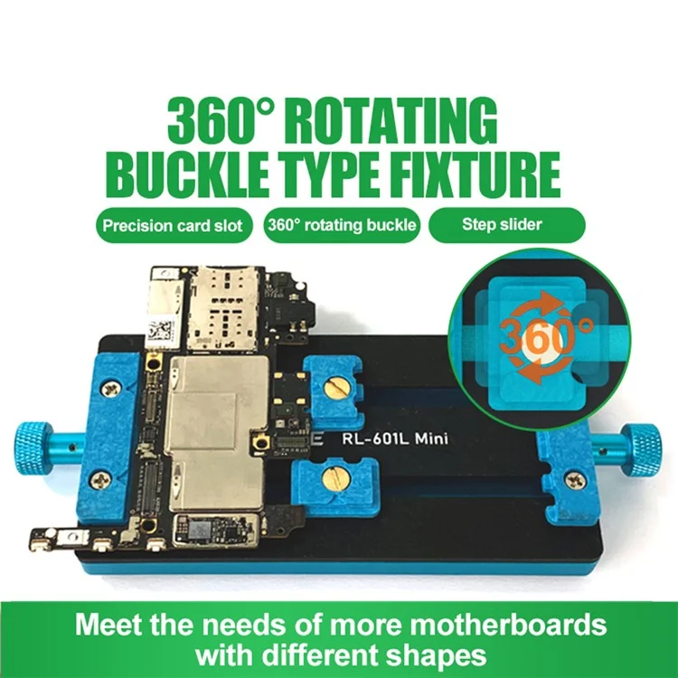 RELIFE RL-601F Mini Suporte Fixo Rotativo de 360 Graus para Remoção de Chip PCB, Placa Principal, Soldagem de CI, Reparo