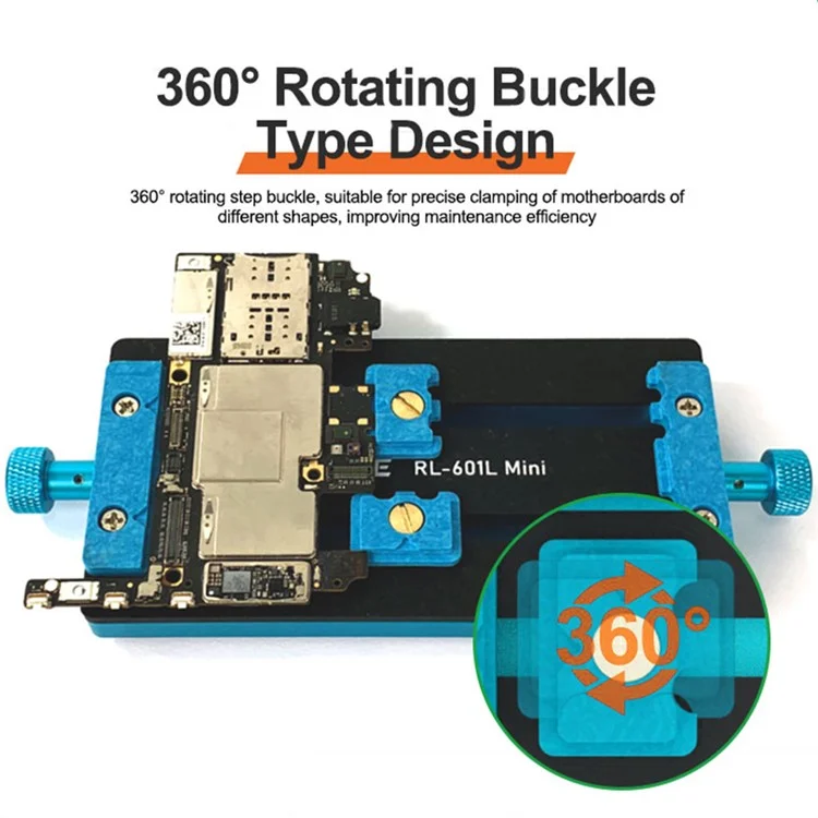 RELIFE RL-601F Mini Suporte Fixo Rotativo de 360 Graus para Remoção de Chip PCB, Placa Principal, Soldagem de CI, Reparo