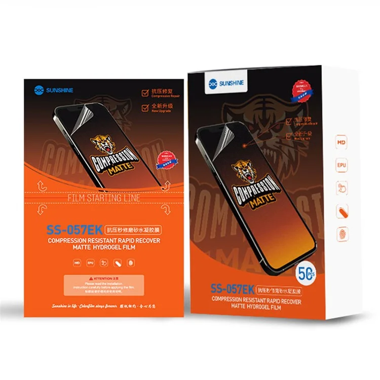 SUNSHINE SS-057EK 50Pcs Anti-stress Instant Repair Matte Hydrogel Film Screen Protector (Work with SUNSHINE SS-890)
